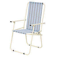 Стілець "Дачний" d18 мм (Текстилен, Блакитна смуга)