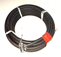 Шланг підкачування повітряний чорний гумовий 15 м Армовані "Біла Церква" наконечник кутовий посилений