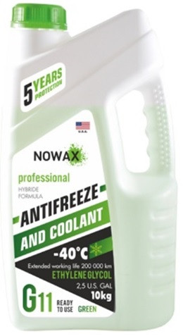 Антифриз 10kg Зелений -40 °C G11 NX 10003 "Nowax", фото 1