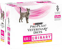 Влажный корм при мочекаменной болезни Purina Pro Plan Veterinary Diets UR Urinary с курицей 10 шт x85 г