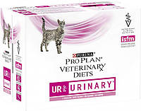 Влажный корм при мочекаменной болезни Purina Pro Plan Veterinary Diets UR Urinary с лососем 10 шт x85 г