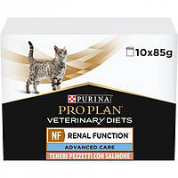 Purina Pro Plan Veterinary Diets NF Renal Function Кусочки в соусе с лососем для кошек 85 г х 10 шт.