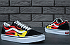 Молодіжні Кеди Vans Old Skool Flame Ванс Олд Скул чоловічі вогненні з принтом полум'я, фото 7
