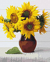 Картина по номерам Солнце-цветы Картины по номерам Цветы Подсолнухи Картины на холсте Brushme BS52541
