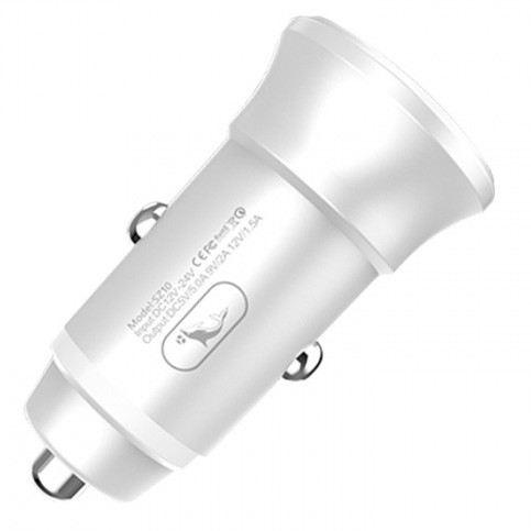 Автомобільний Зарядний Пристрій USB SkyDolphin SZ10 QC3.0 1USB/3.1A/18W (Білий)