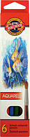 Олівці акварельні 6кол. (2.8мм) Koh-i-Noor Mondeluz Рибки 3715_р