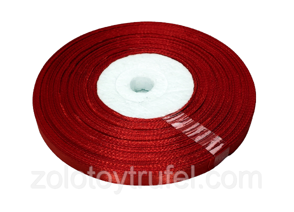 Стрічка для декора 6 мм "Червона", фото 1