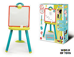 Мольберт Smoby зі знімною дошкою та 7 аксесуарами салатово-оранжевий (410623)