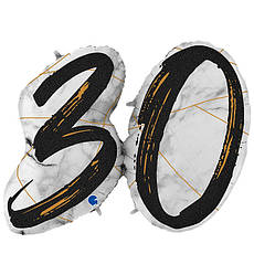 Кулька Цифра "30", Італія, розмір 78х67 см, колір - чорний