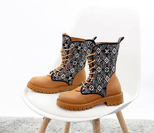 Жіночі зимові коричневі Черевики Louis Vuitton