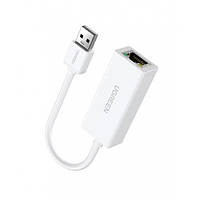 Сетевой адаптер переходник Ugreen USB 2.0 - Ethernet RJ45 White (CR110)