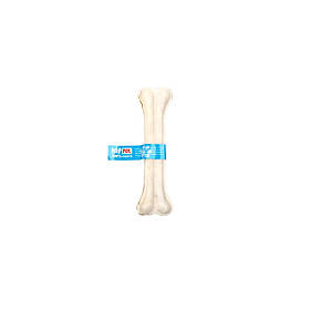 Пресована кістка із сиром'ятної шкіри/біла — Happet PB25 — 15,0 см