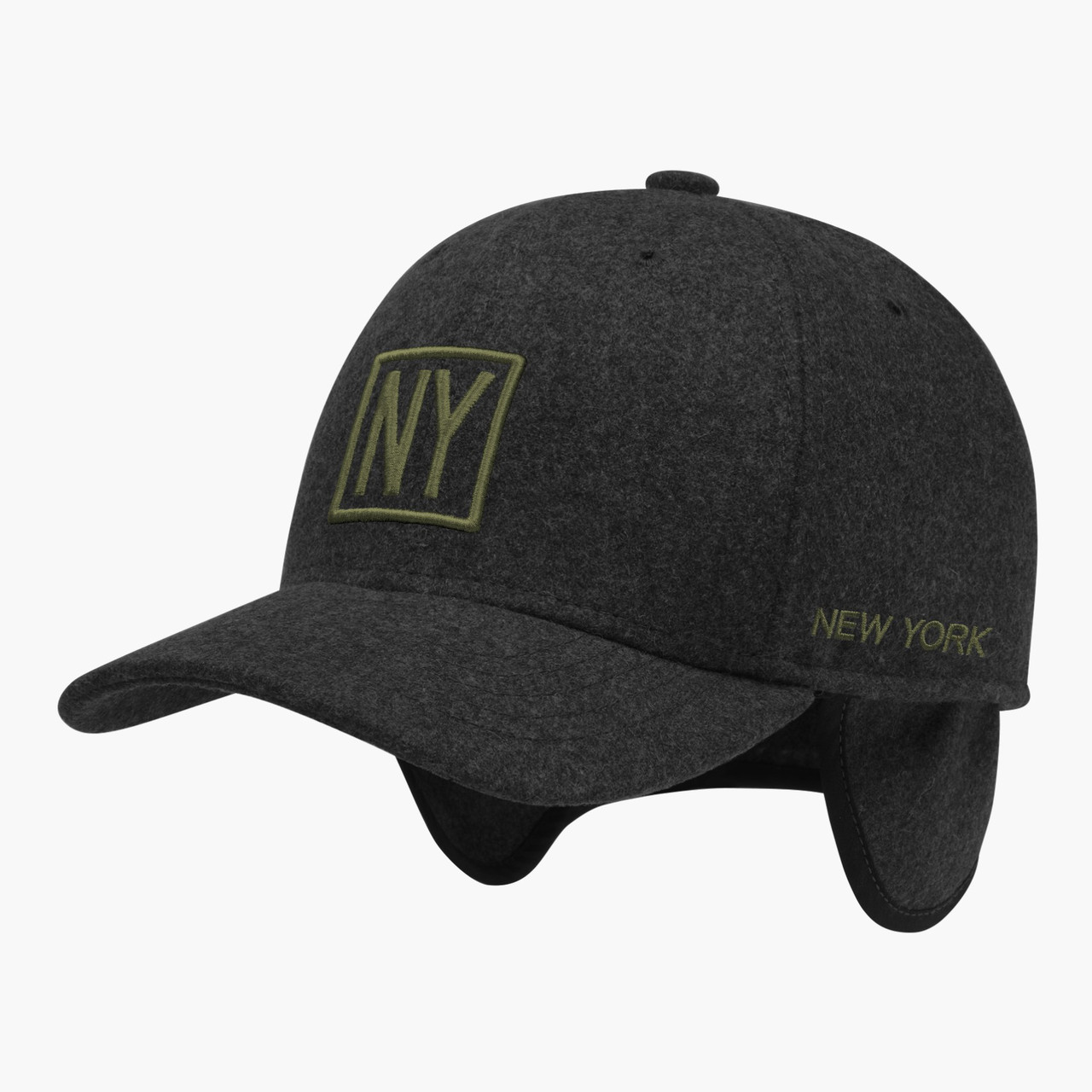Зимова бейсболка з вухами чоловіча INAL Нью Йорк NY New York S / 53-54 Чорний 24953