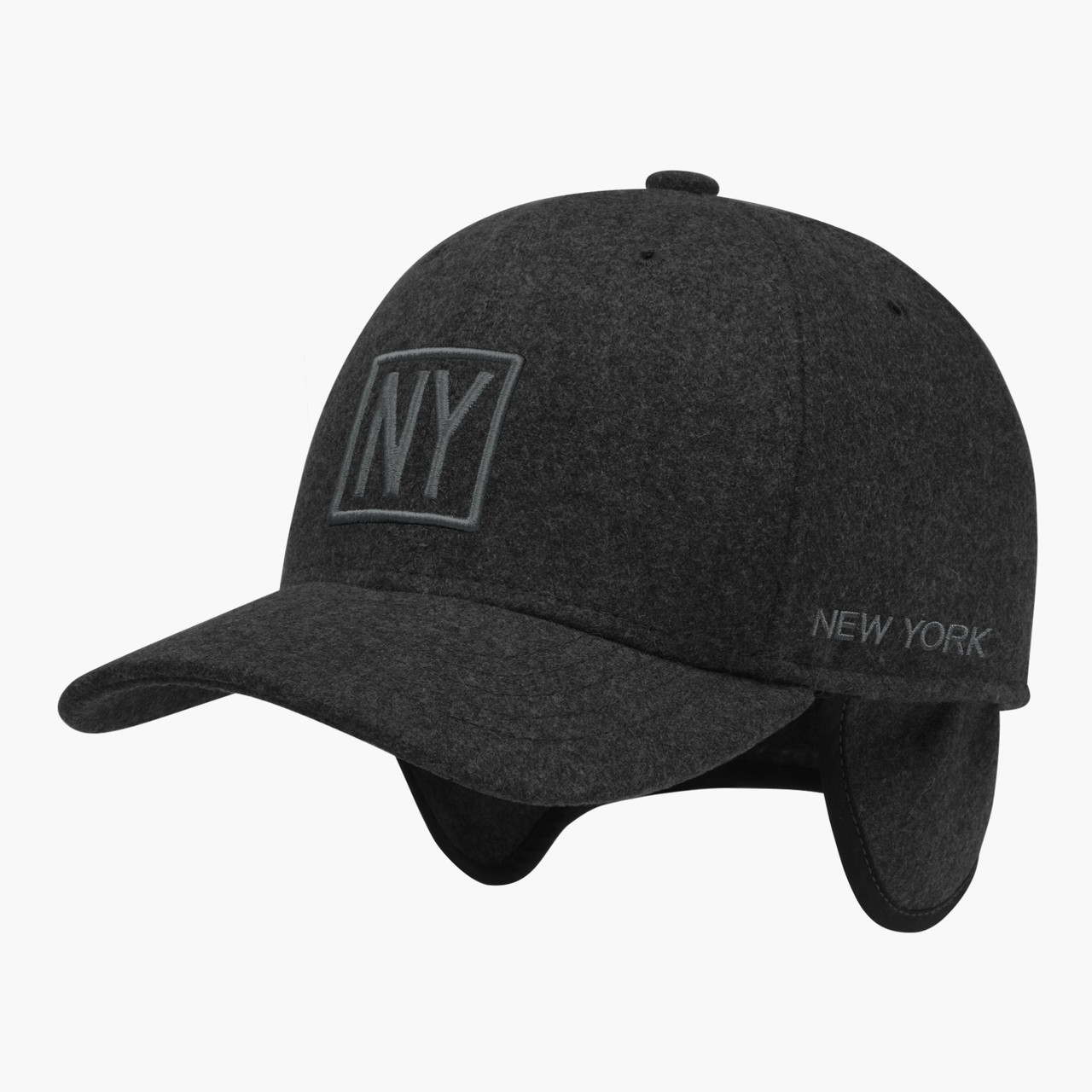 Зимова бейсболка з вухами чоловіча INAL Нью Йорк NY New York S / 53-54 Чорний 25253