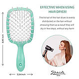 Щітка для волосся Superbrush Janeke Оригінал  м'ятна з білою серединкою, фото 3