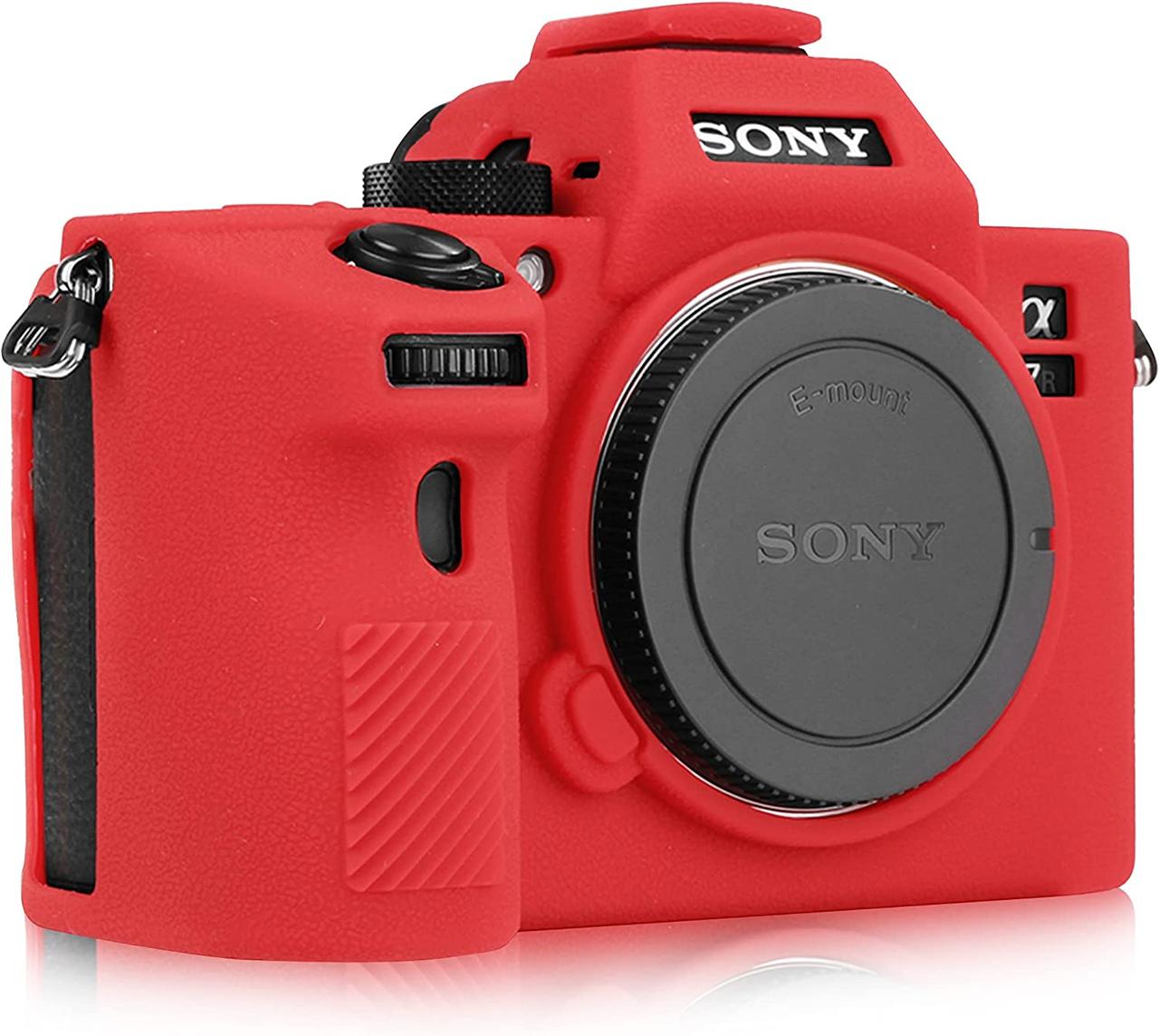 Защитный силиконовый чехол для фотоаппаратов SONY A7R IV, A9 II - красный - фото 1 - id-p1691146080