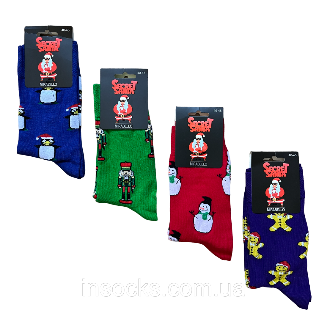 Шкарпетки чоловічі Новорічні "Mirabello" Secret Santa. 40-45р. Лайкра, високі.