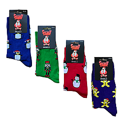 Шкарпетки чоловічі Новорічні "Mirabello" Secret Santa. 40-45р. Лайкра, високі.