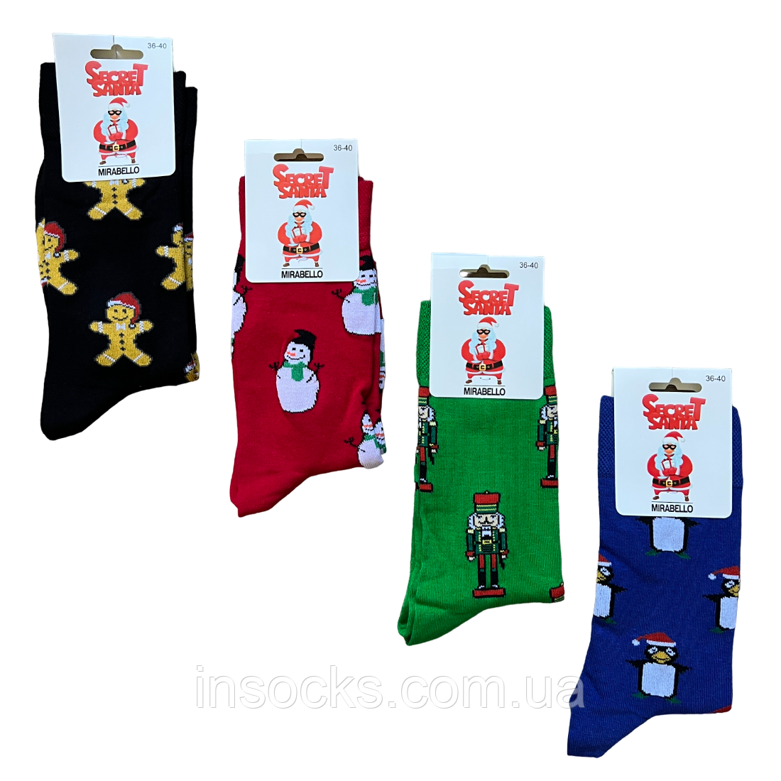 Шкарпетки жіночі Новорічні "Mirabello" Secret Santa. 36-40р. Лайкра, високі.