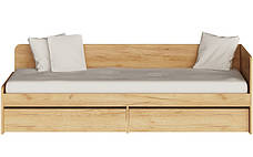 Односпальне ліжко з шухлядами Соната-800 Крафт золотий, фото 3