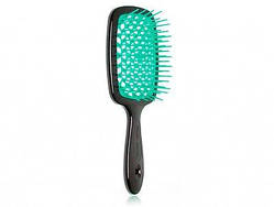 Щітка для волосся Superbrush Janeke Оригінал чорна з бірюзовою срединкою