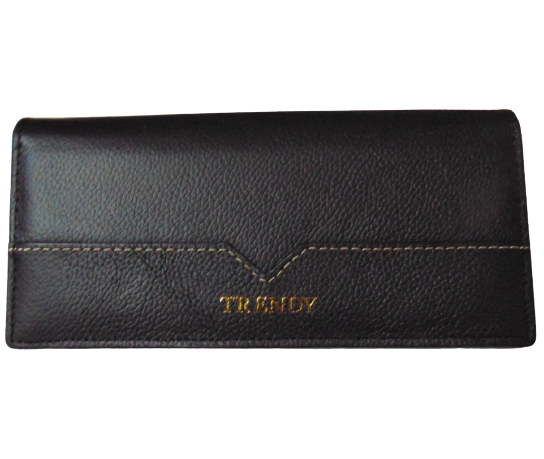 Шкіряний гаманець жіночий Trendy A0001-2 чорний