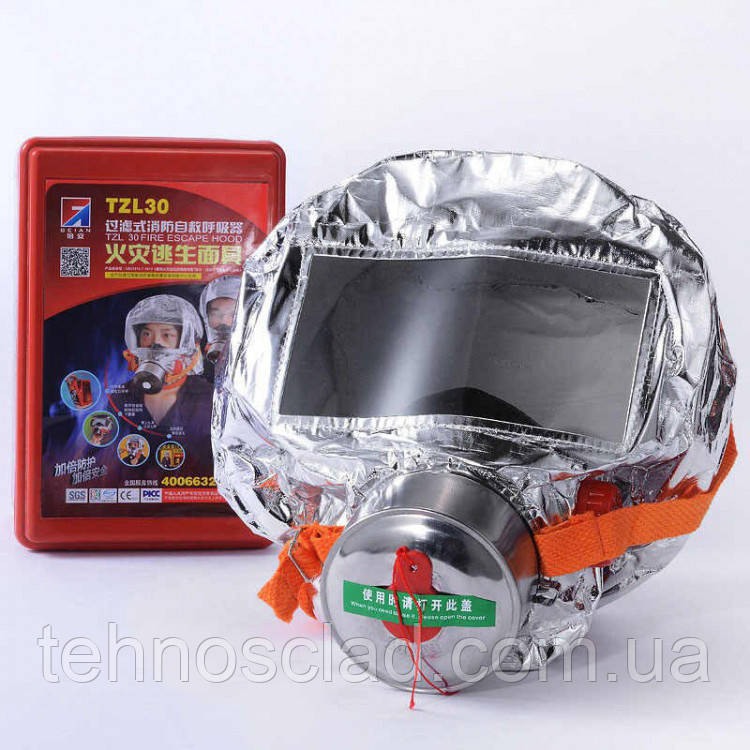 Купить Противогаз маска панорамный полнолицевая Fire mask TZL 30 защита ...