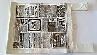 Пакет майка полиэтиленовый для фасовки и упаковки товаров "Газета" 35*57 см 100 шт
