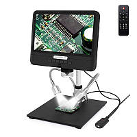 Мікроскоп цифровий на штативі з ДУ 5-260X, 8.5 ЖК 2200мАч MicroSD 2Мп, AD208