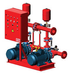 Станція пожежогасіння Fire-Set 21 3D 32-200/7.5+Compact/L A/15 DPCs Q=21.6м3/год. Н=53м (1роб+1рез+1насос-жокей)