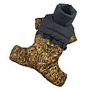 Комбінезон для дівчат 40 см (об'єм до 63см) зимовий розм 7 Візерунки гірчиця  для собак М, фото 2