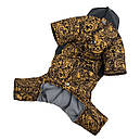 Комбінезон для дівчат 40 см (об'єм до 63см) зимовий розм 7 Візерунки гірчиця  для собак М, фото 3