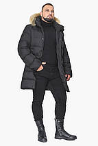 Зимова фірмова чоловіча графітова куртка великого розміру модель 53900, фото 2