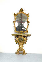 Винтажная итальянская консоль и зеркало в стиле Барокко