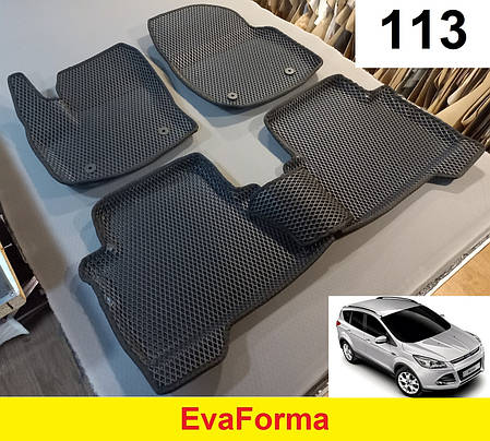 3D килимки EvaForma на Ford Kuga 2 '13-19, килимки ЕВА, фото 2