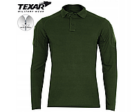 Футболка-поло з довгим рукавом TEXAR elite Pro Olive, фото 3