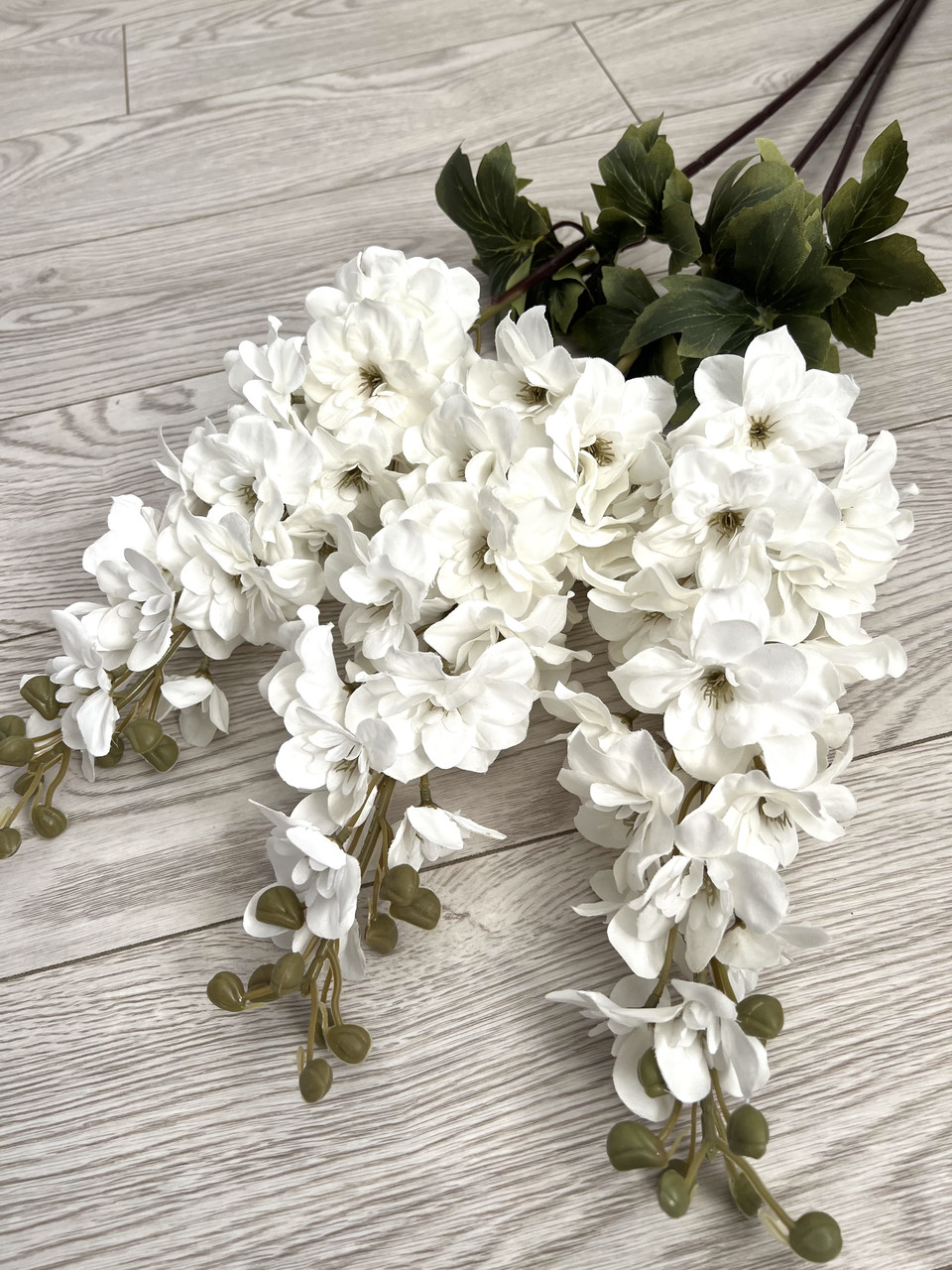 Штучний дельфініум (білий 85 см), фото 1