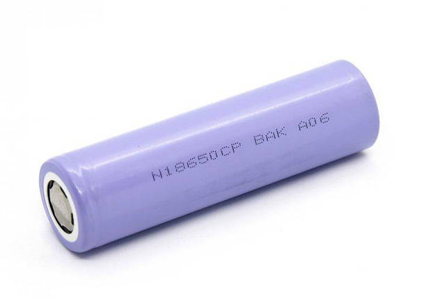 Аккумулятор 18650 BAK N18650CP 3400mAh Li-Ion 6.5A, 4.2/3.6/2.5V, фото 1