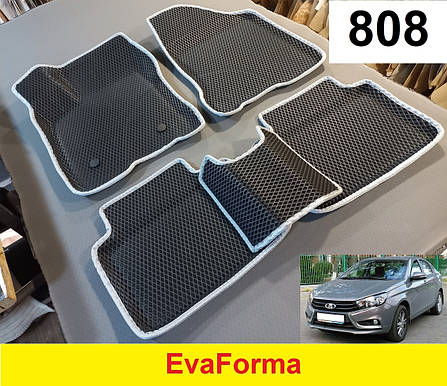 3D килимки EvaForma на Lada Vesta SD/SW/SW Cross '15-, килимки ЕВА, фото 2
