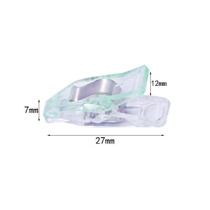 Кліпси пластикові 2,7 x 0,7 см затискачі для печворку, квілтингу, шкіри (5933)