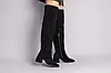 Жіночі зимові Ботфорти ShoesBand Чорні натуральні замшеві з обтягнутим каблуком всередині напіввовна 39 (25,5 см) (Ѕ85101е), фото 2