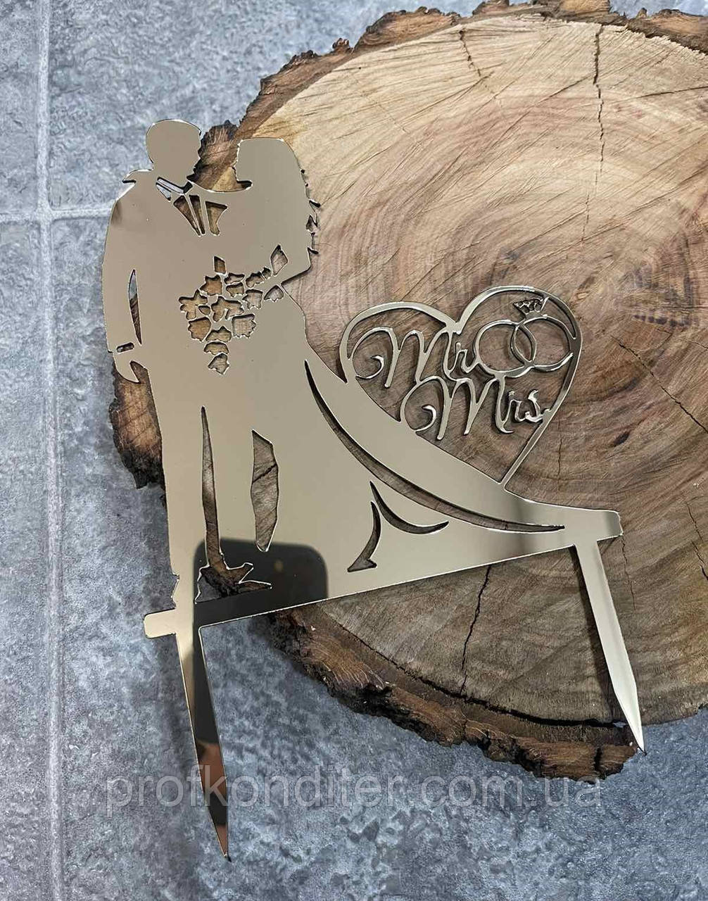 Дзеркальний топер "Весiльна пара №1", фото 1