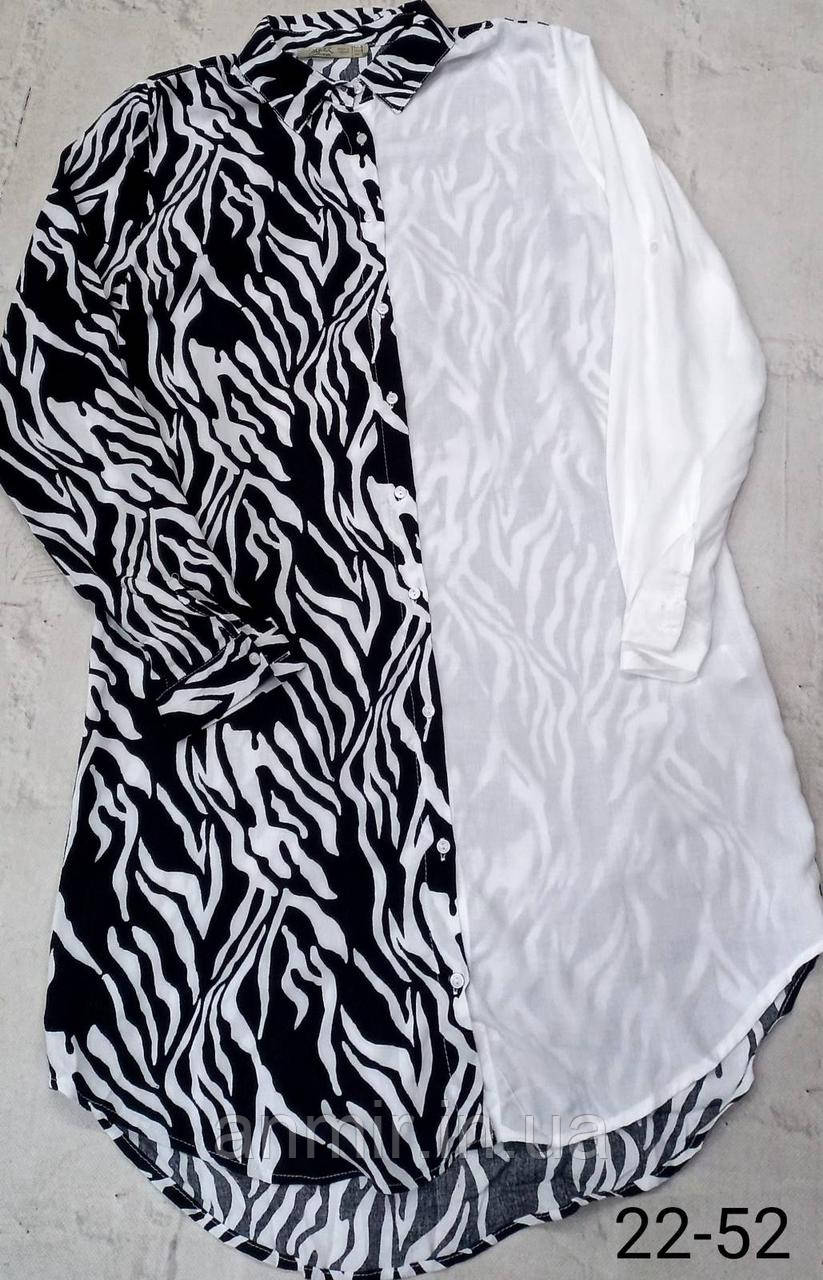 Плаття-сорочка ПРИНТ-ПОЛІВИНКА для дівчат норма 42-46 рр, колір уточнюйте під час замовлення, фото 1