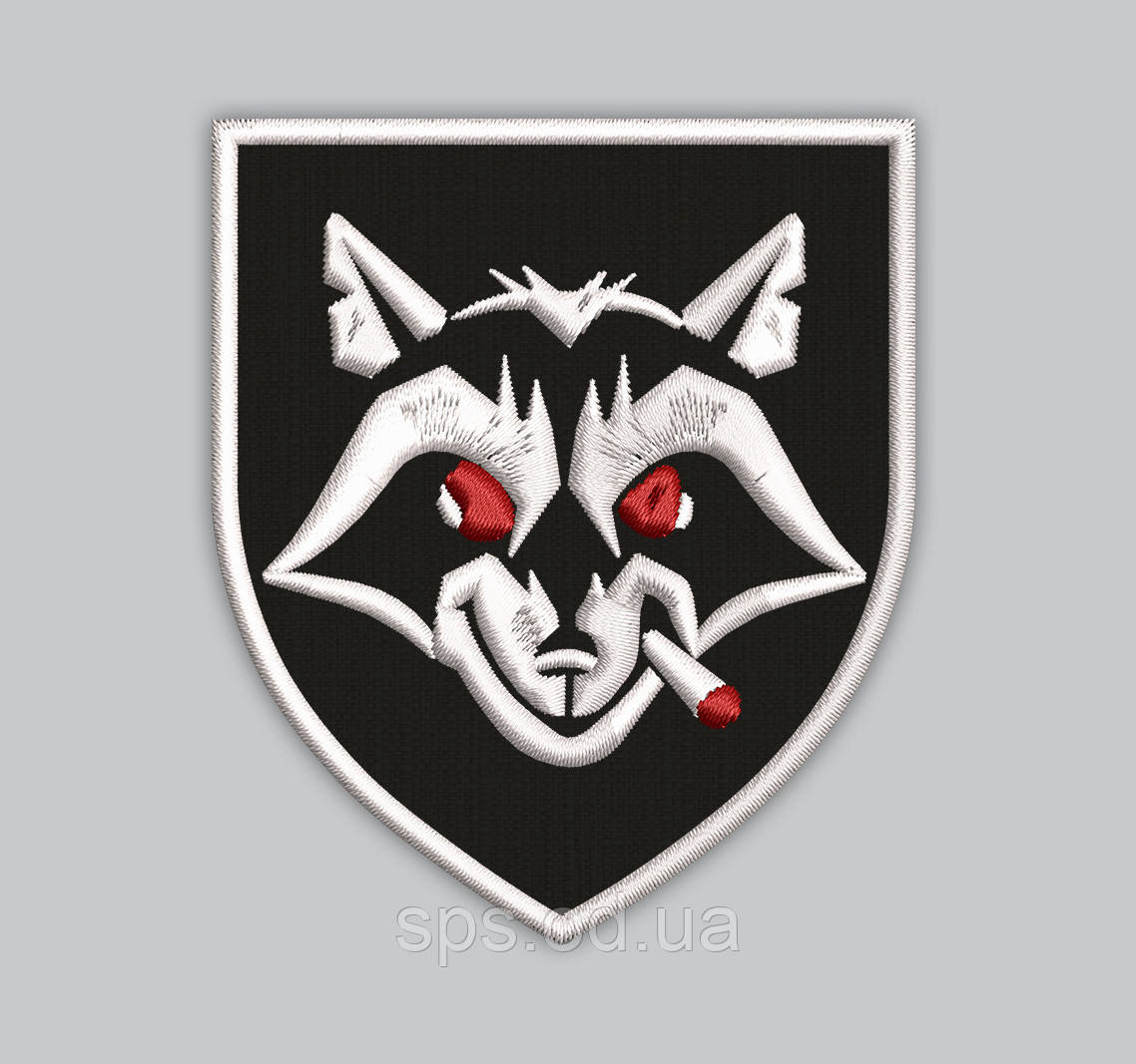 Шеврон "Злий єнот" 8*7 см, фото 1