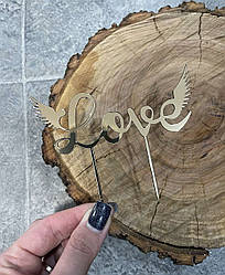 Дзеркальний топер "Love з крилами"