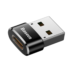 Адаптер переходник BASEUS USB to Type-C 2.4A Black (CAAOTG-A01)