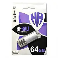 Флеш память Hi-Rali Rocket Series HI-64GBVCSL Black 64 GB USB 2.0