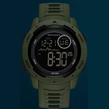 Sanda 2125 Tactical: Чоловічі тактичні годинники з водонепроникністю та підсвічуванням.