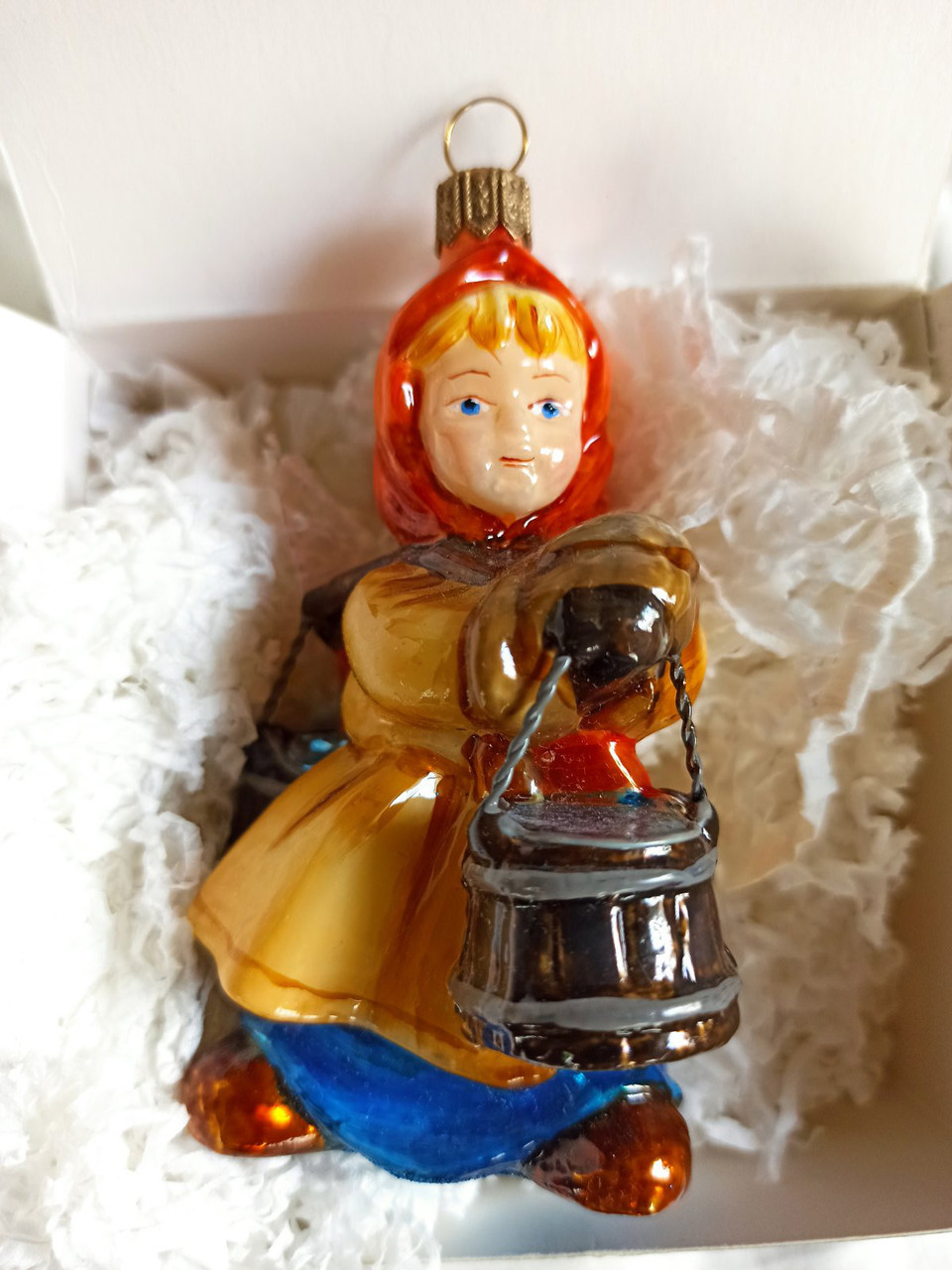 Скляна ялинкова іграшка Дівчинка з карамислом Komozja Family