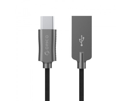 Кабель зарядний Orico USB to USB-C для швидкого заряджання 1 м Black (HCU-10), фото 1
